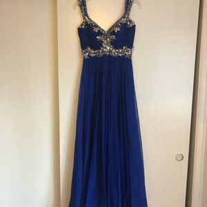 Royal blue prom dress